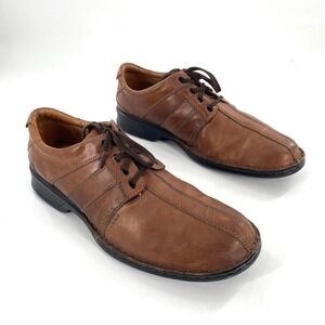 Clarks Collection Mens Leather Dress‎ Shoes Lace Up Brown Size US 13